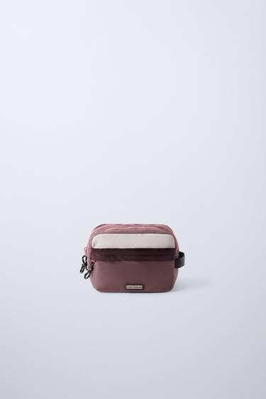 Zara CONTRASTING GYM TOILETRY BAG - Off White - Image 0