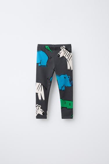 ANIMAL PRINT LEGGINGS - رمادي أنثراسايت الخاص بـ Zara
