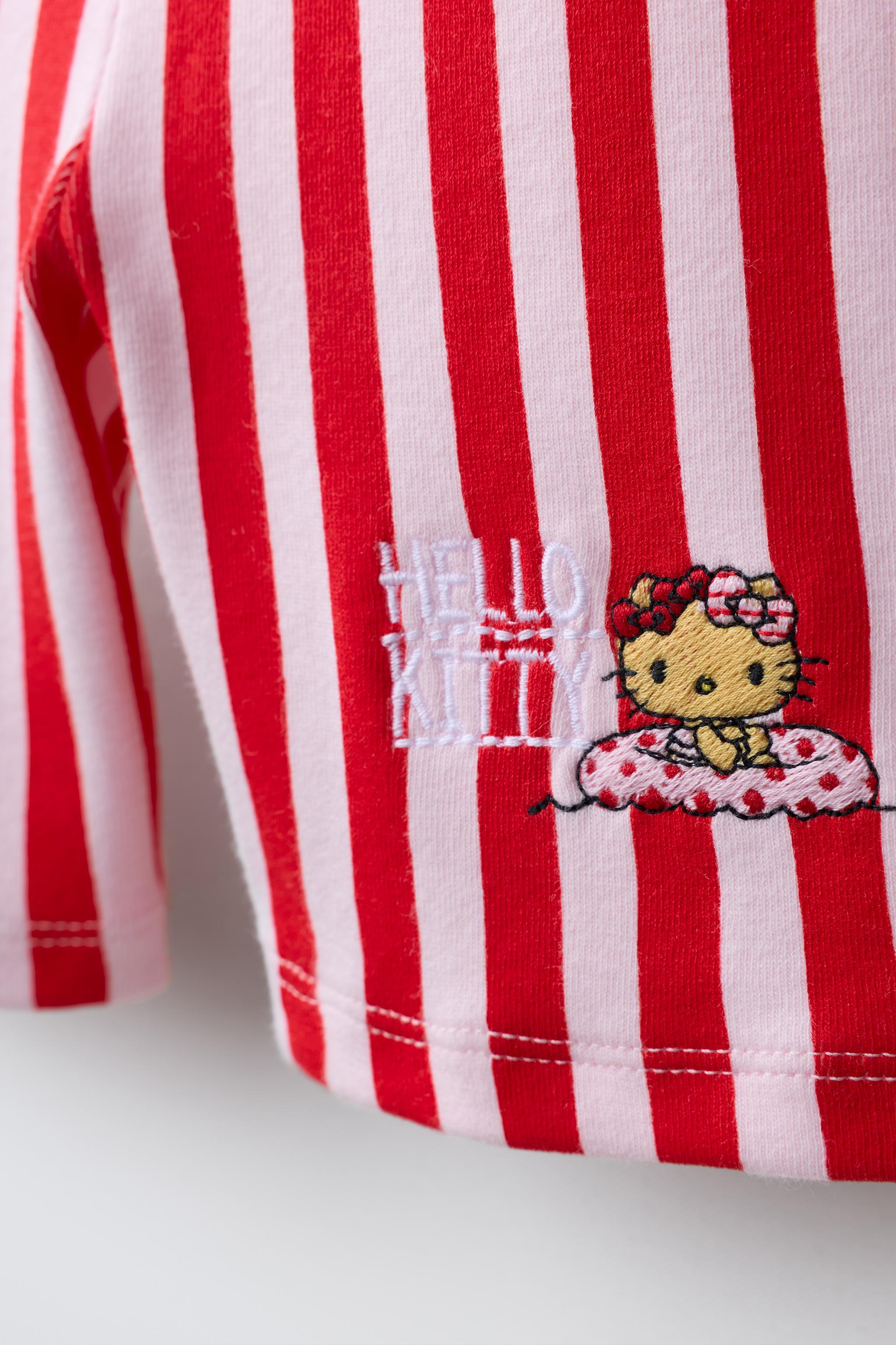 STRIPED EMBROIDERED HELLO KITTY © SANRIO BIKE SHORTS