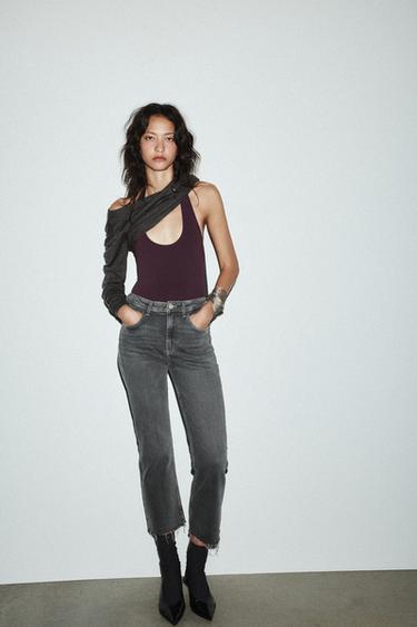 Zara SEAMLESS HALTER BODYSUIT - Chocolate