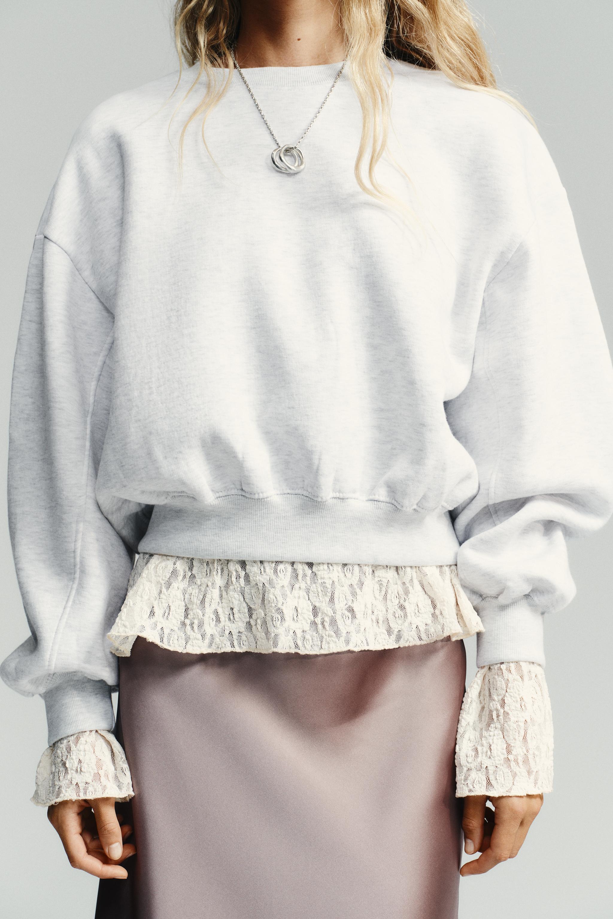 Zara BASIC PENYE SWEATSHIRT görsel 4