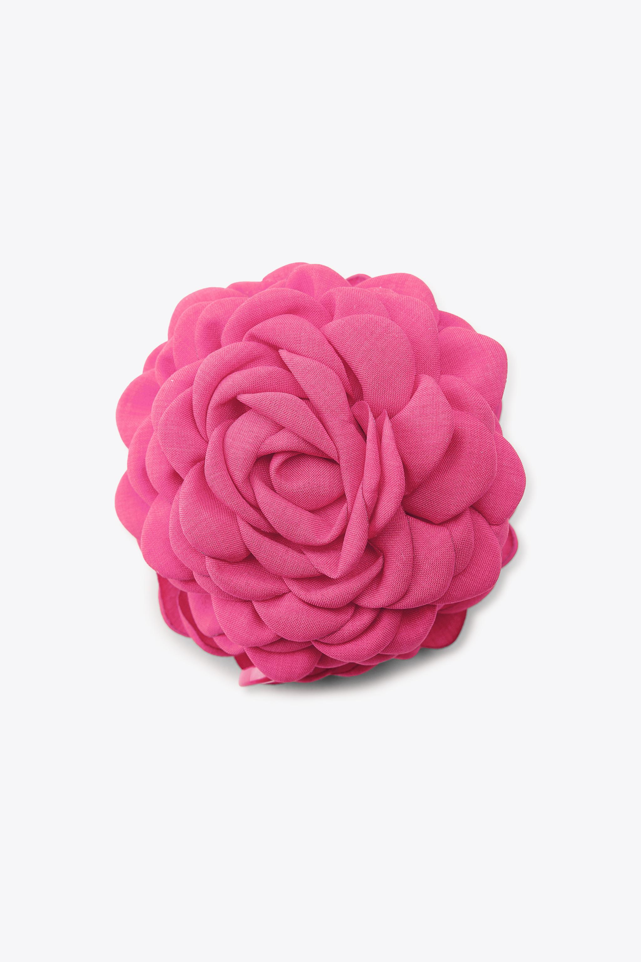 FLOWER FABRIC HAIR CLIP
