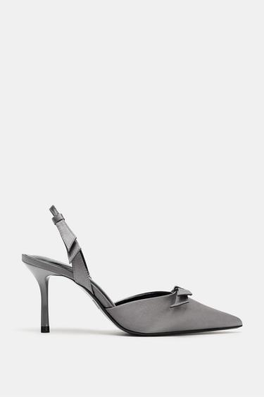 SLINGBACK STILETTO HEELS - Grey by Zara - Image 0