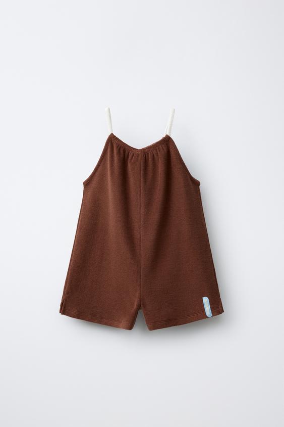 جمبسوت قصير بمظهر منشفة PUKAS SURF - بني الخاص بـ Zara - صورة 0
