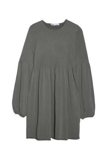 SMOCKED MINI DRESS
