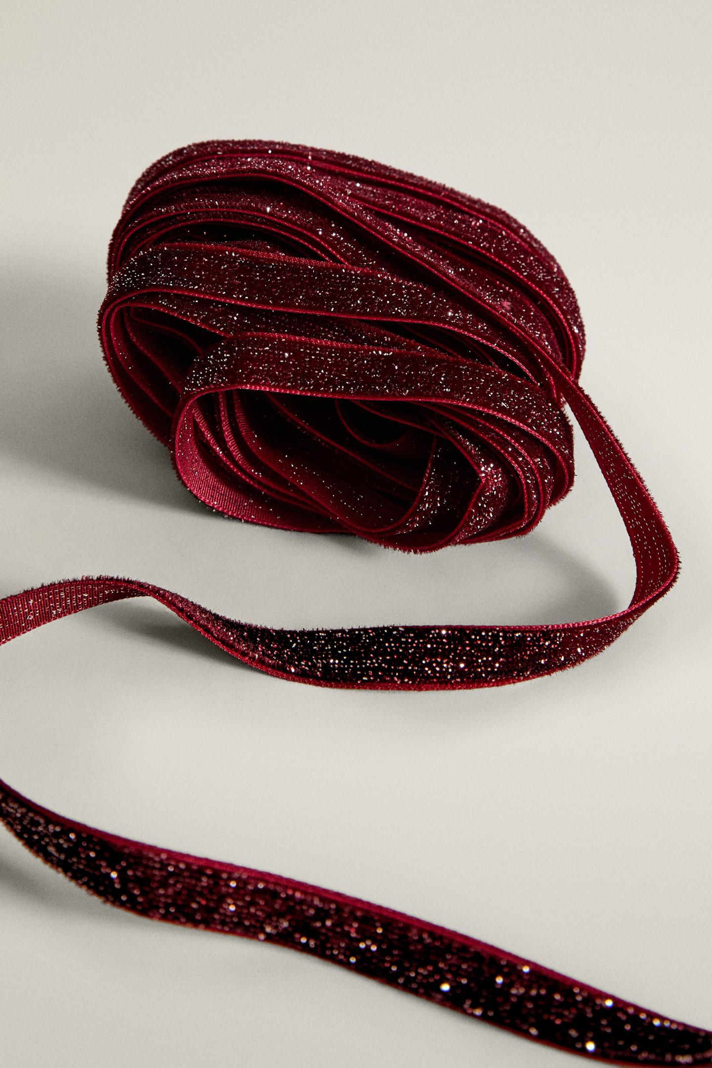Zara Shiny Christmas Ribbon, цвет: Красный — фото 3