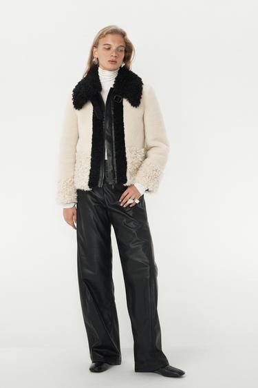 FAUX FUR PATCHWORK JACKET - THE ITEM ZARA WOMAN - Black / White by Zara - Image 0