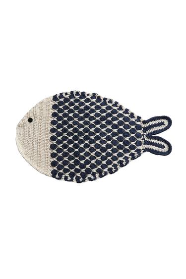 SET DE TABLE MATELASSÉ POISSON - Bleu de Zara