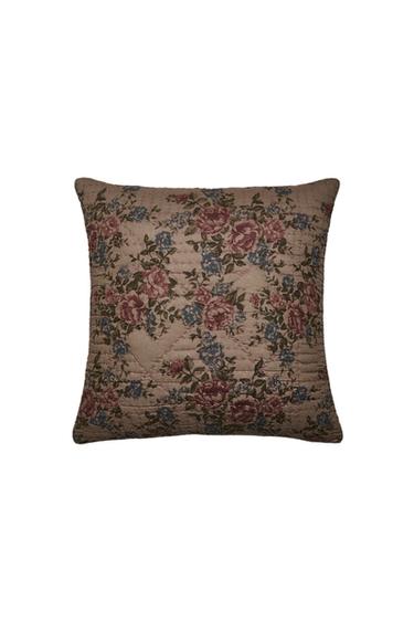 Zara REVERSIBLE FLORAL PILLOW SHAM FOR QUILT - Greenish