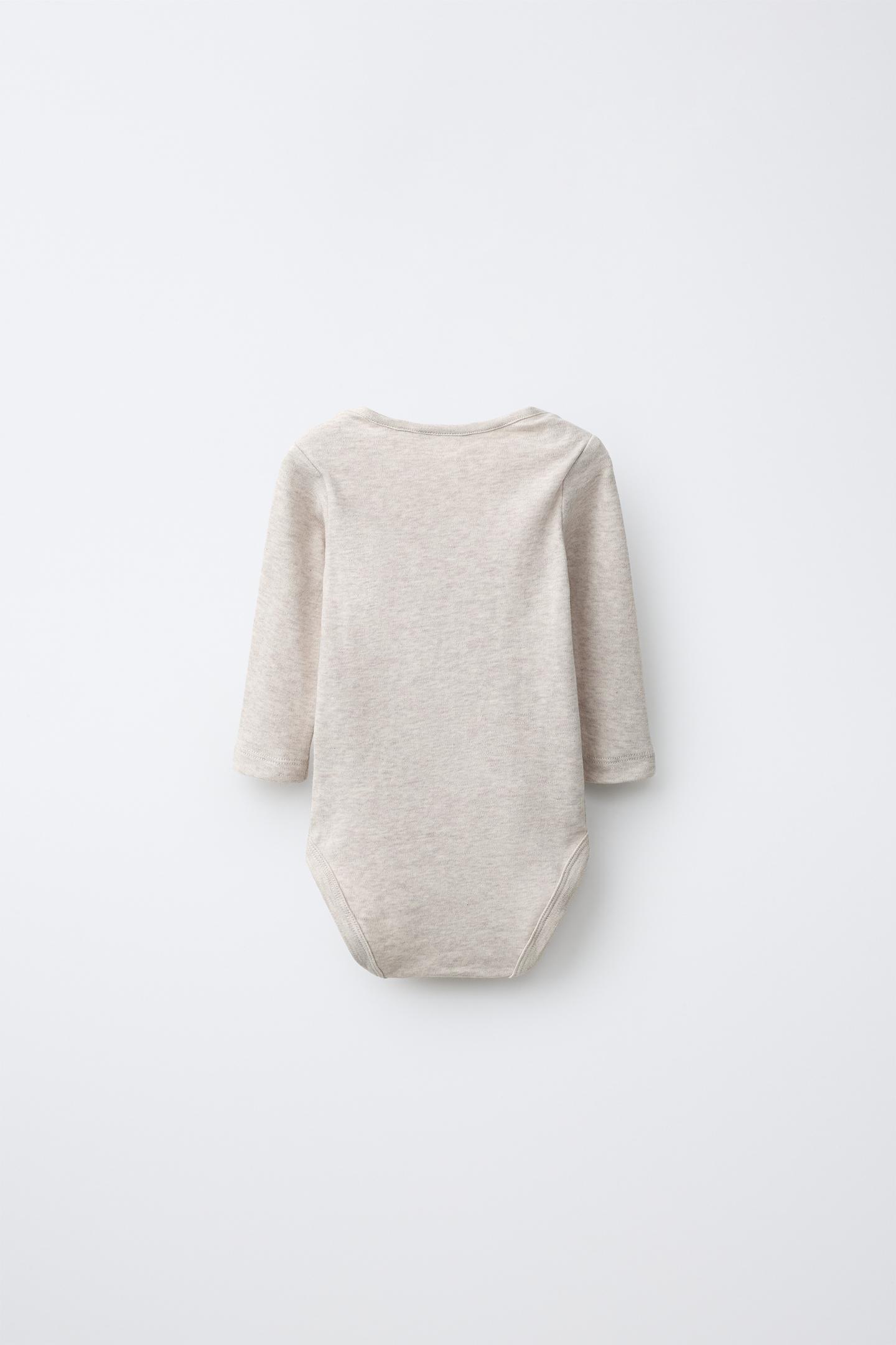 Бельё Snoopy Peanuts™ Bodies для детей, 3 шт. — Zara, цвет: Экрю / Бежевый — фото 3