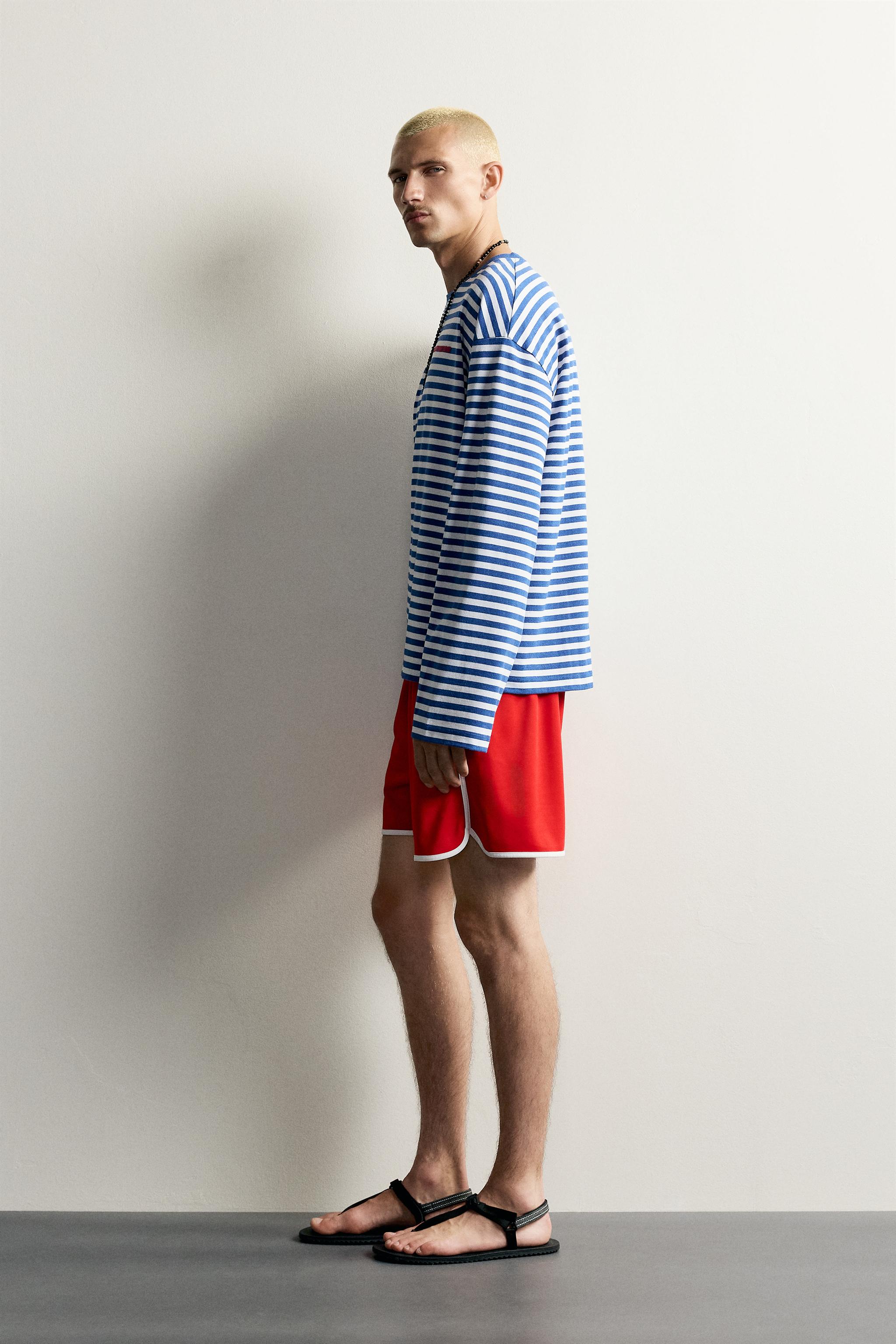 STRIPED JACQUARD EMBROIDERED T-SHIRT
