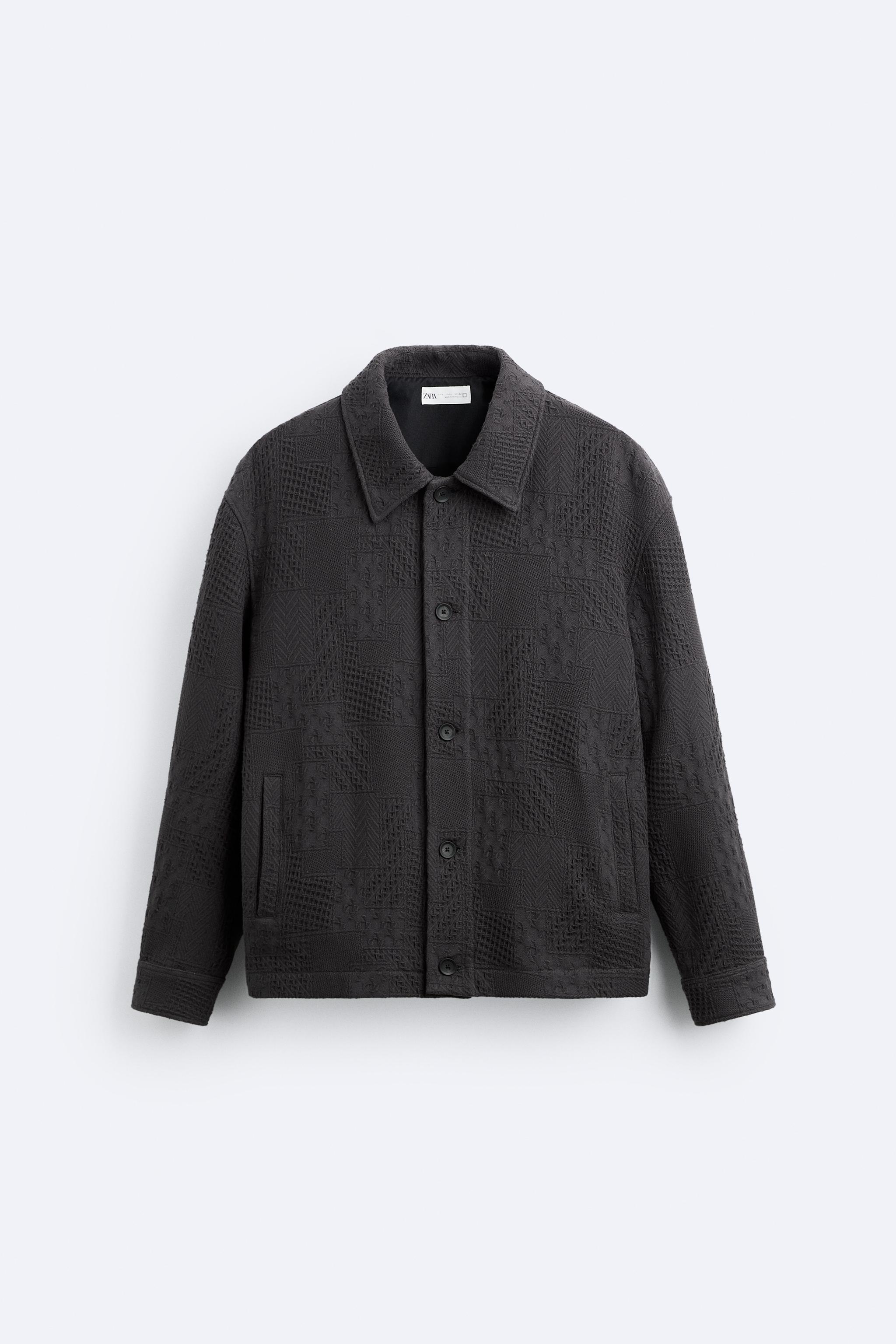 GEOMETRIC JACQUARD OVERSHIRT