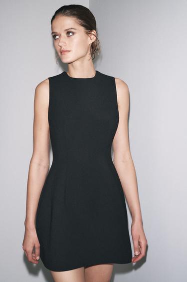 ZW COLLECTION SHORT VOLUMINOUS DRESS - Black by Zara