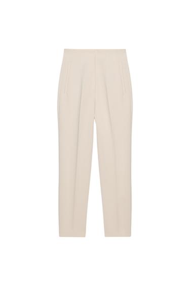 PANTALÓN TIRO ALTO - Crudo medio de Zara