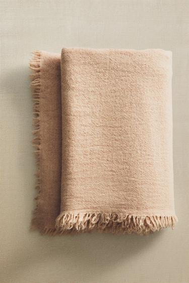 WOOL THROW - Peach by Zara - Image 4