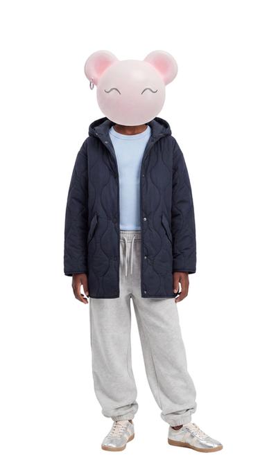 XHUP ME MBUSHJE ME KAPUÇ WATER REPELLENT - Blu marinari e errët nga Zara