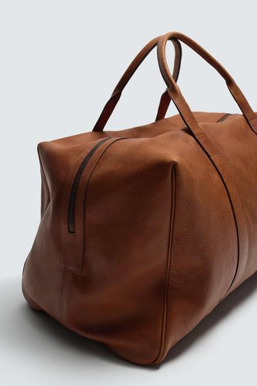 XL LEATHER HANDBAG - Brown by Zara - Image 2