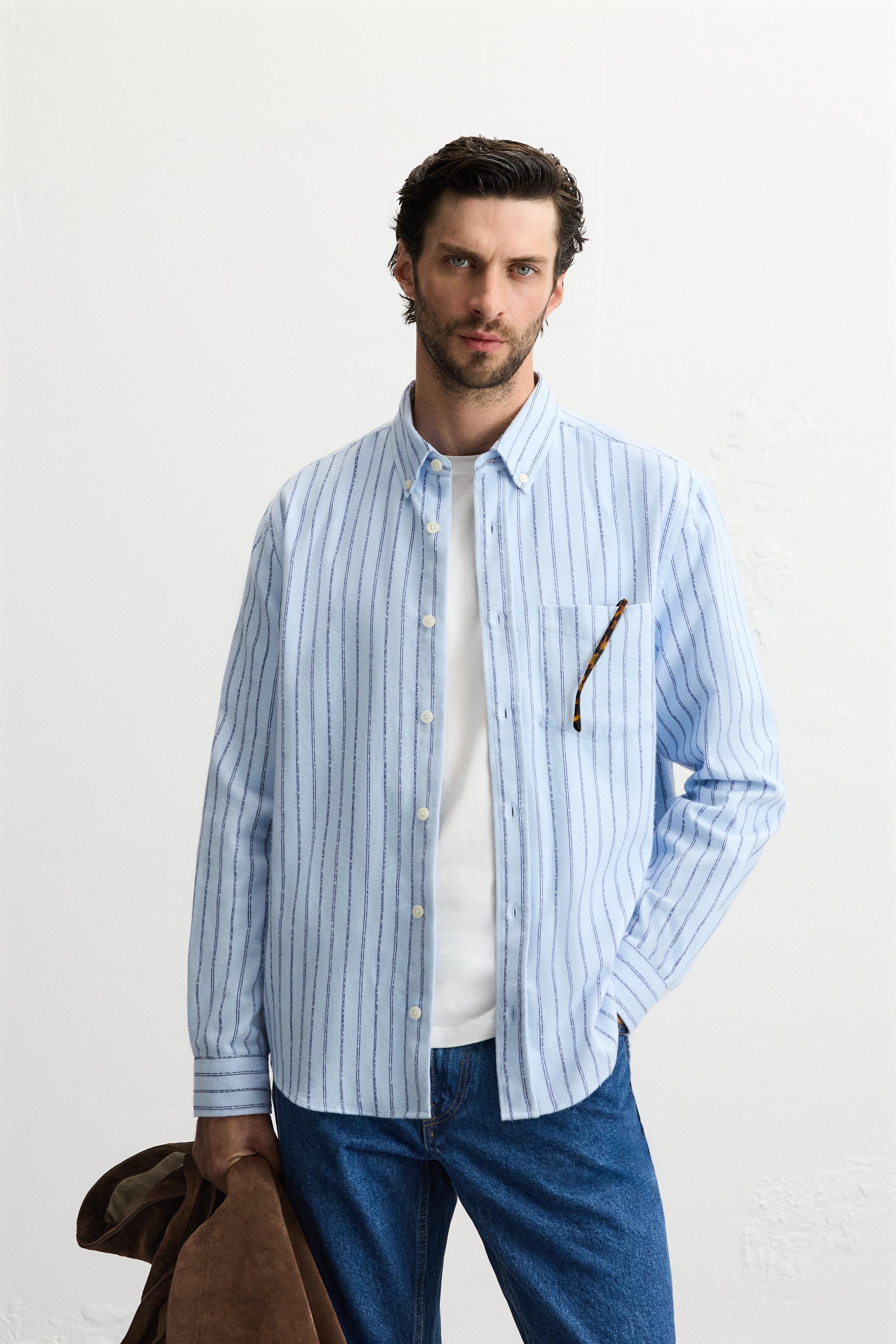 Camisa de rayas hombre zara online