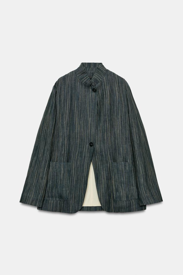 Blazer de lino a rayas de la colección ZW 6