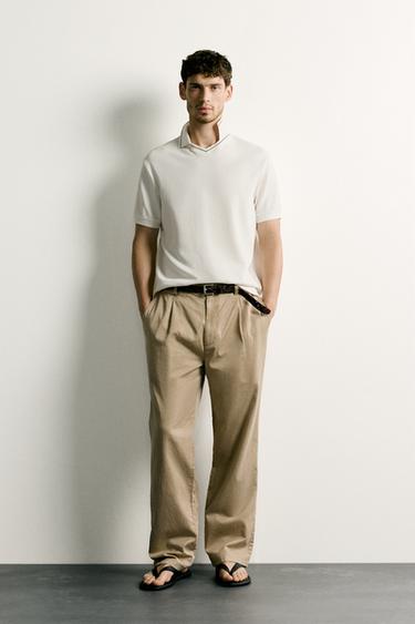 CONTRAST REGULAR FIT POLO SHIRT - Oyster-white by Zara