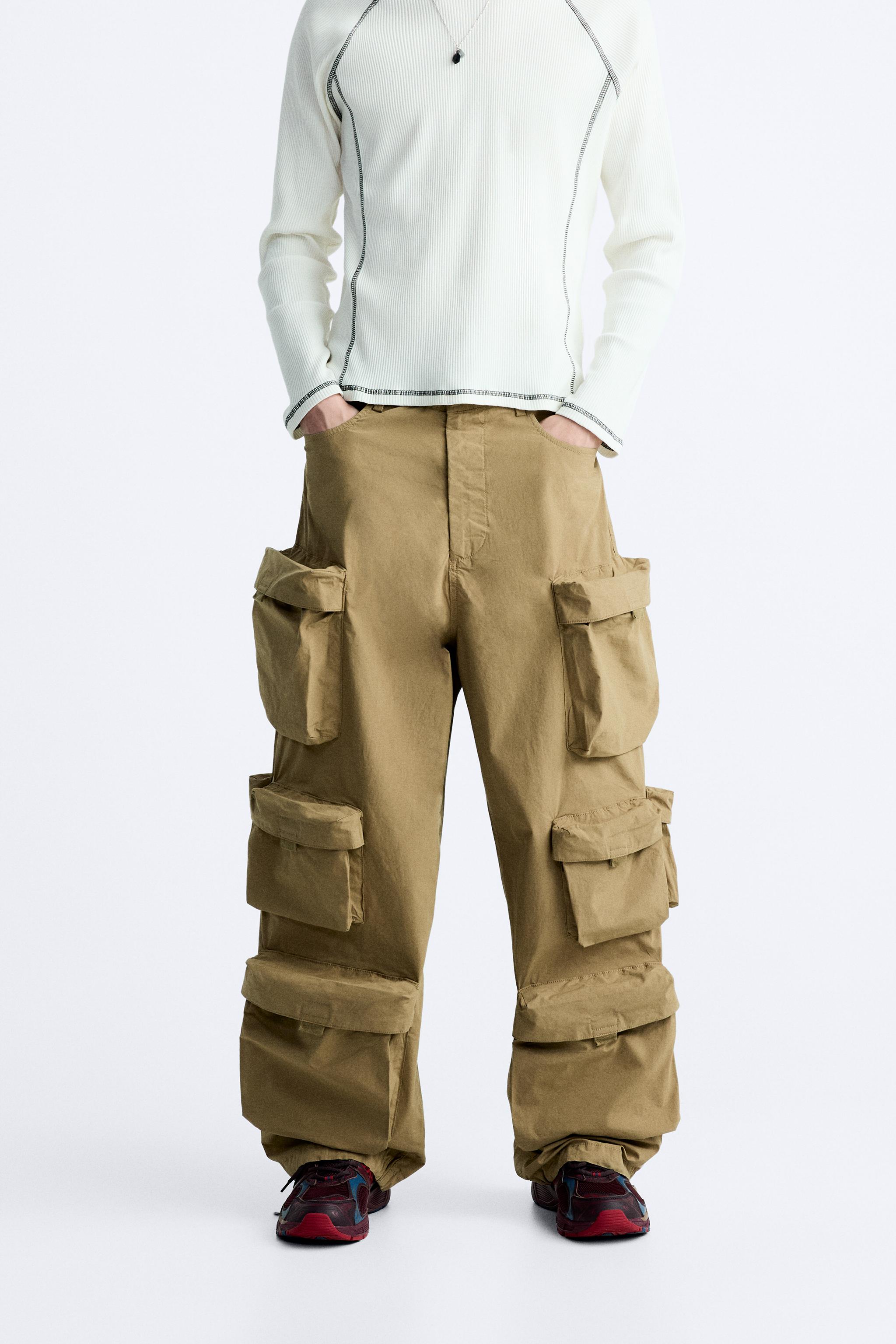 Next NEUTRAL UTILITY POCKET DETAIL - Cargo trousers - tan brown/beige -  Zalando.de