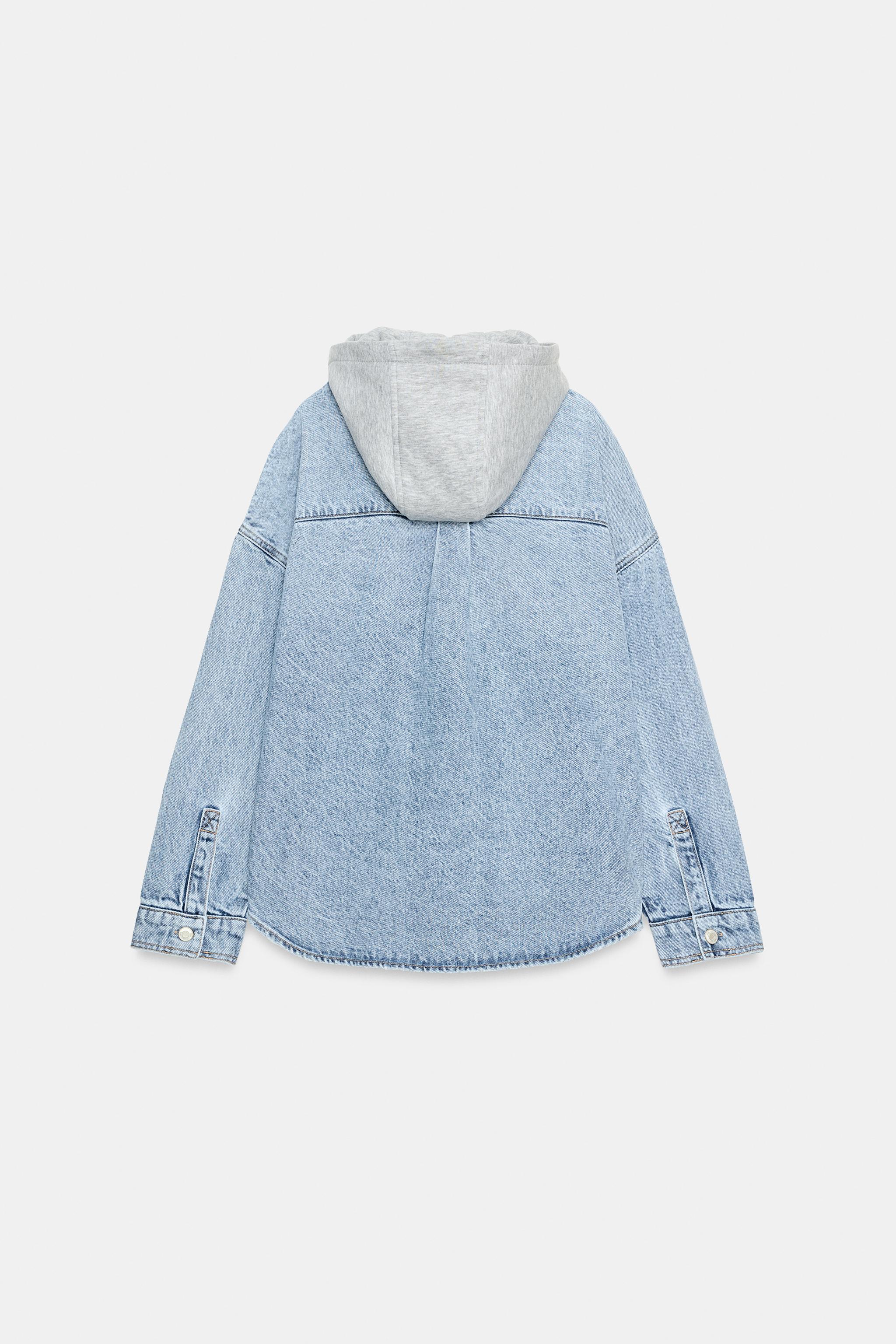 BLOUSON Z1975 EN DENIM OVERSIZE À CAPUCHE