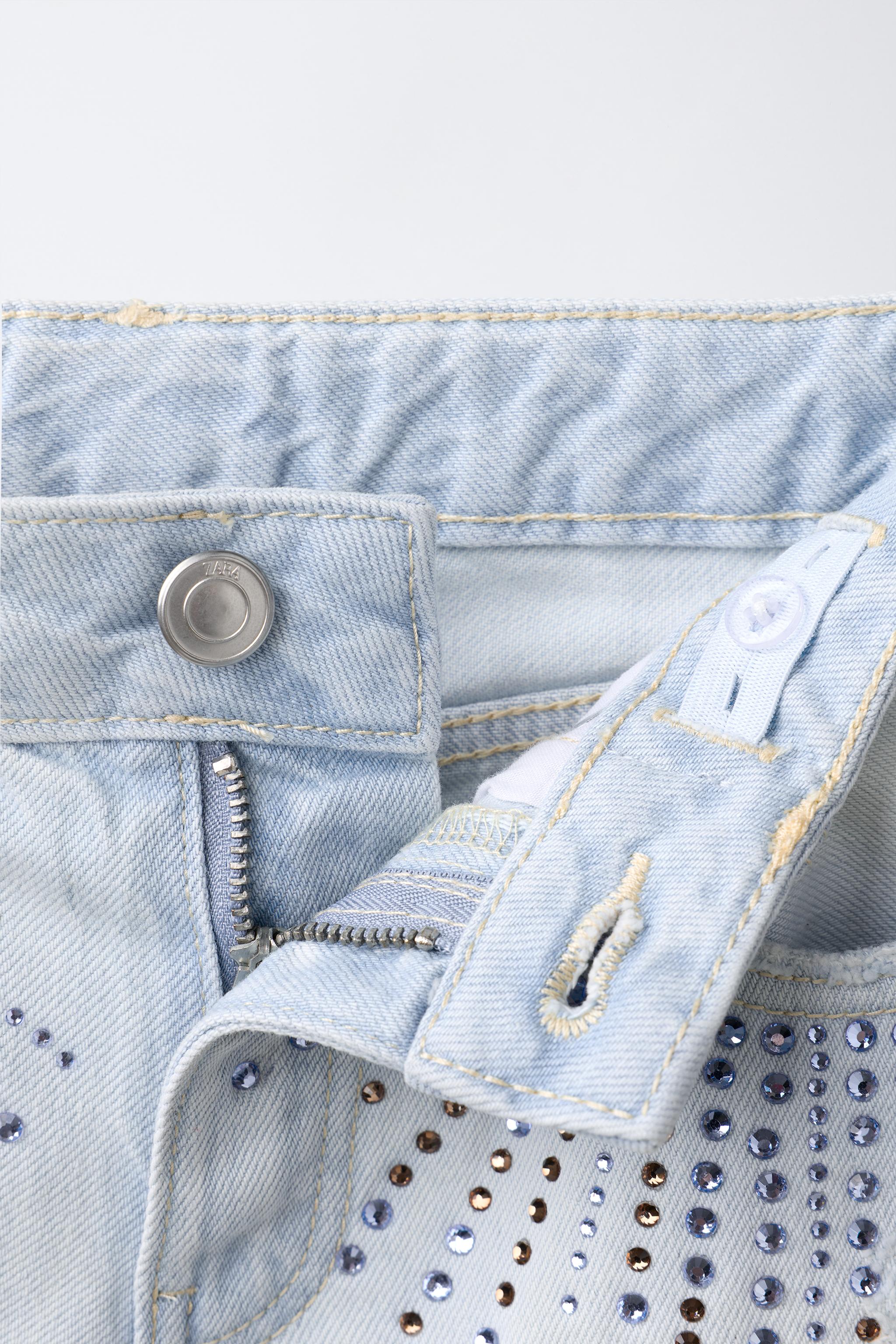 RHINESTONE DENIM SHORTS