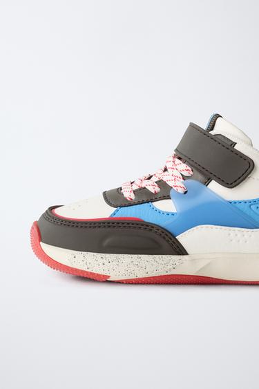 CONTRAST HIGH-TOP SNEAKERS - Multicoloured by Zara - Image 3
