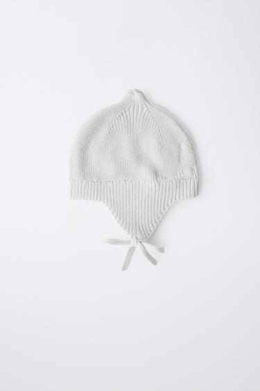 PURL KNIT BONNET - Blue / Grey by Zara - Image 3