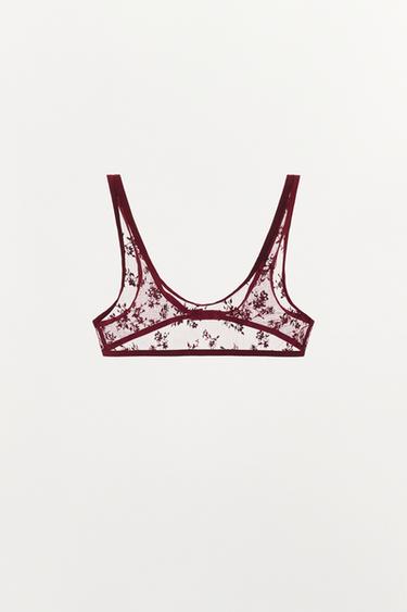 LACE BRALETTE — Burgundy 1