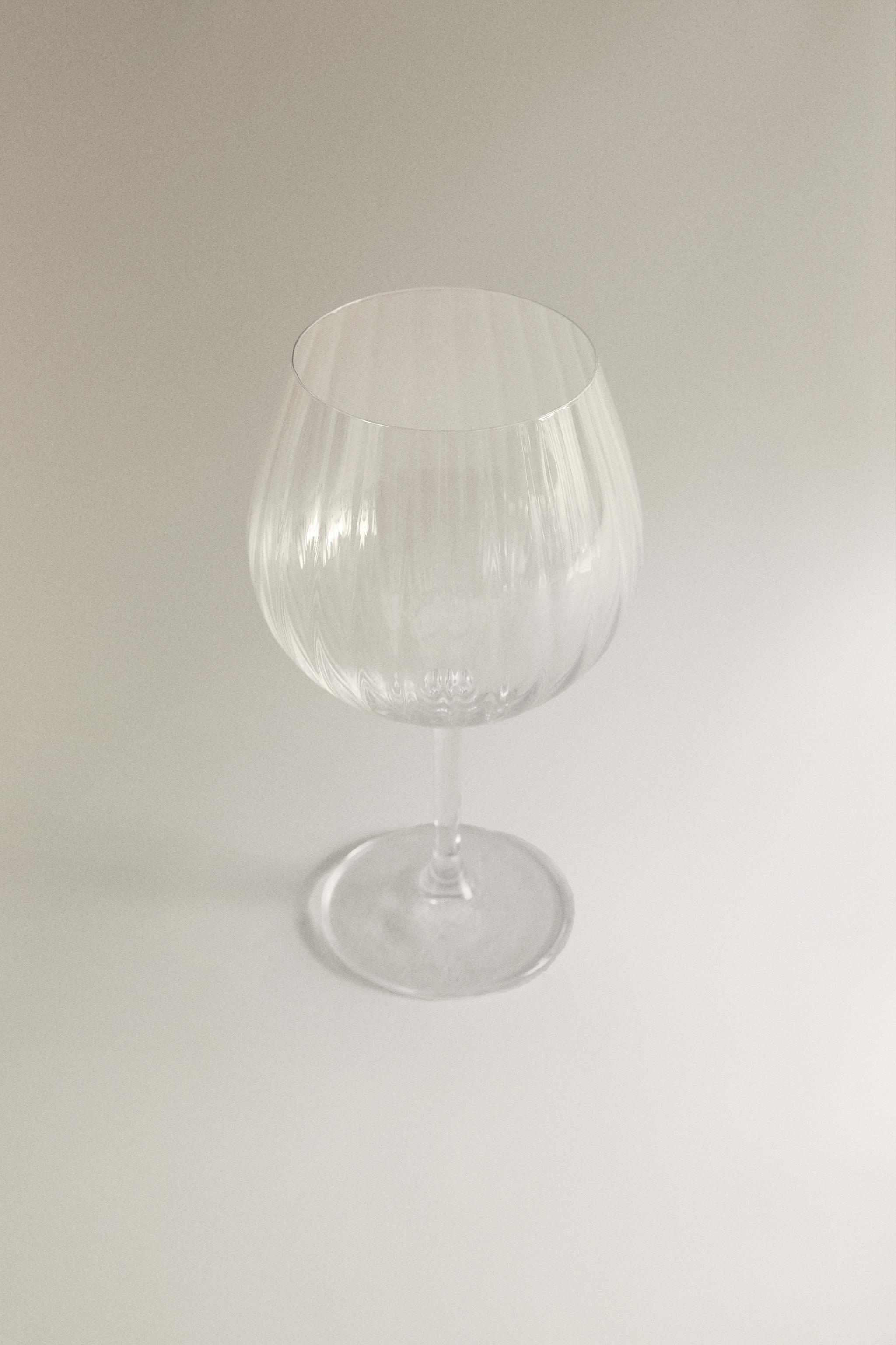 VERRE À PIED CRISTALLIN RELIEF