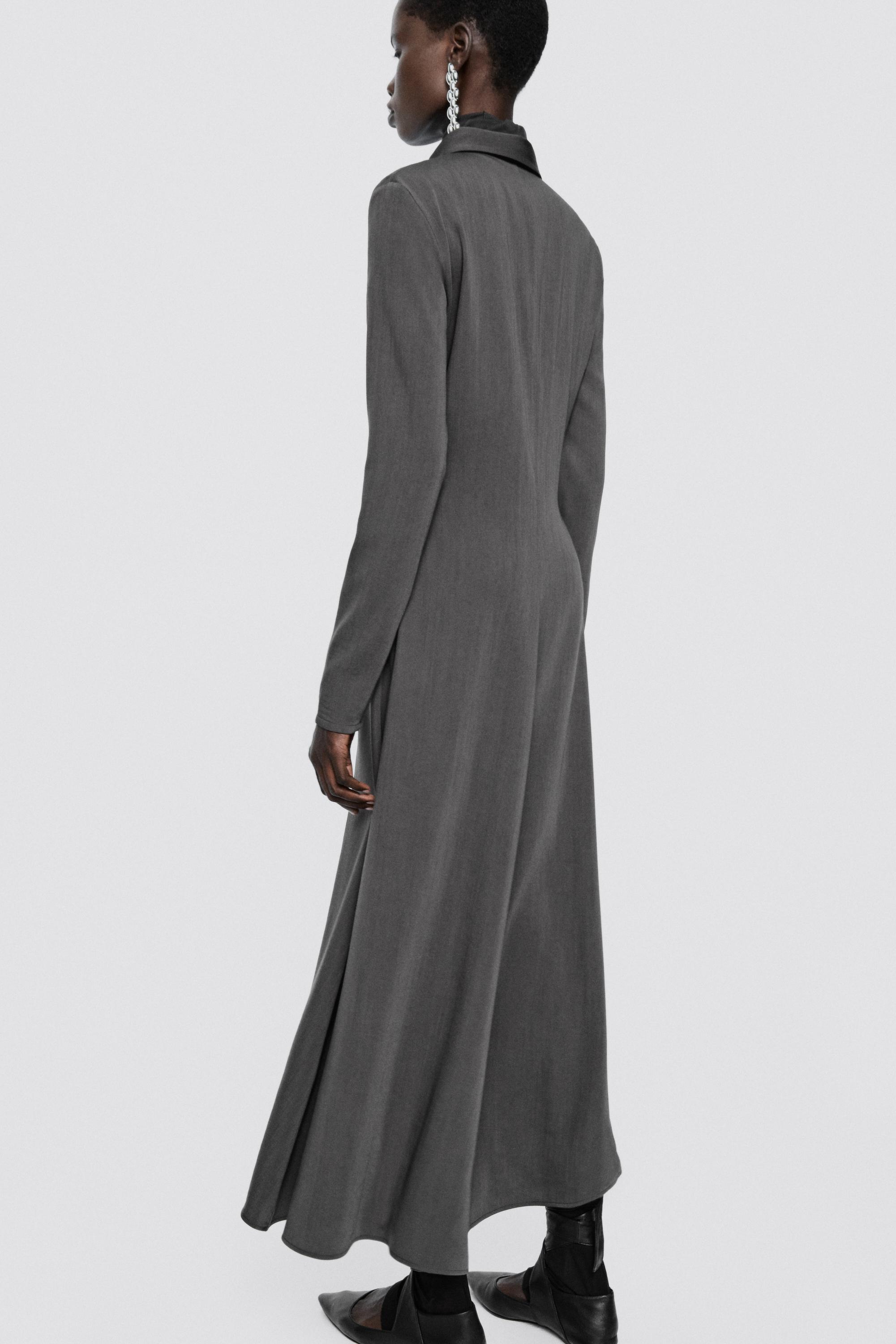 Flowing wool blend shirt dress - LIMITED EDITION