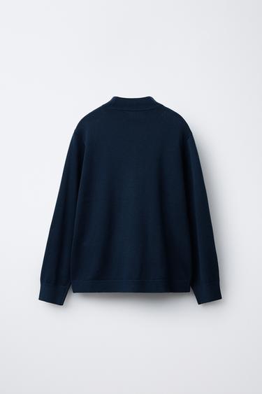 FINE KNIT HIGH NECK SWEATER - navy by Zara - Image 1