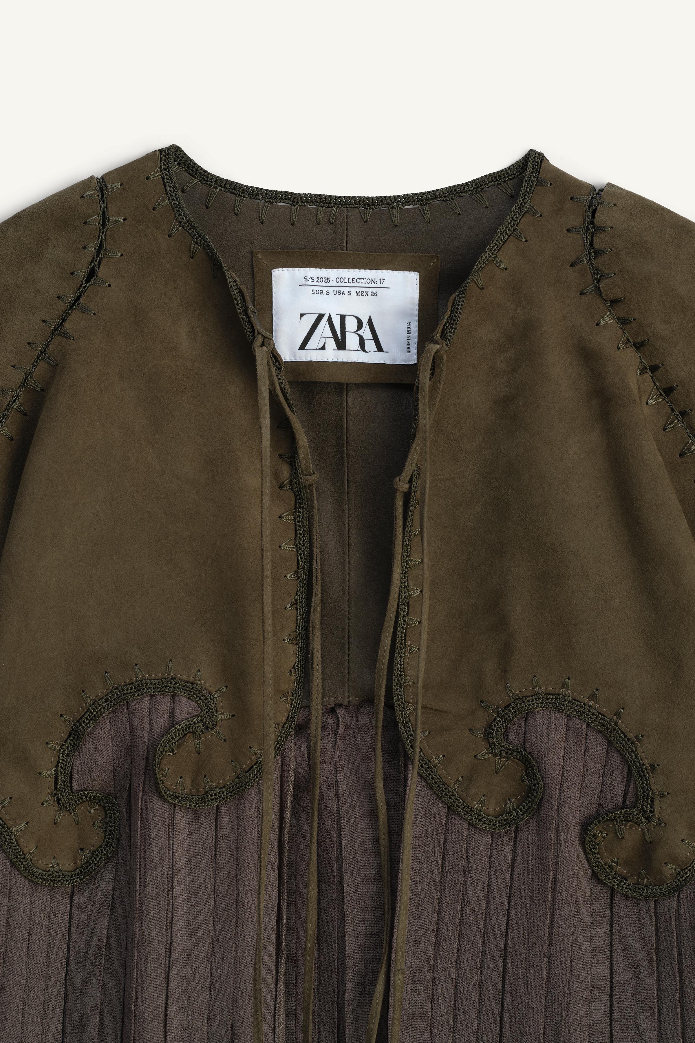LIMITED EDITION LEATHER COMBINATION JACKET - Green | ZARA LIMITED EDITION LEATHER COMBINATION JACKET - Green | ZARA