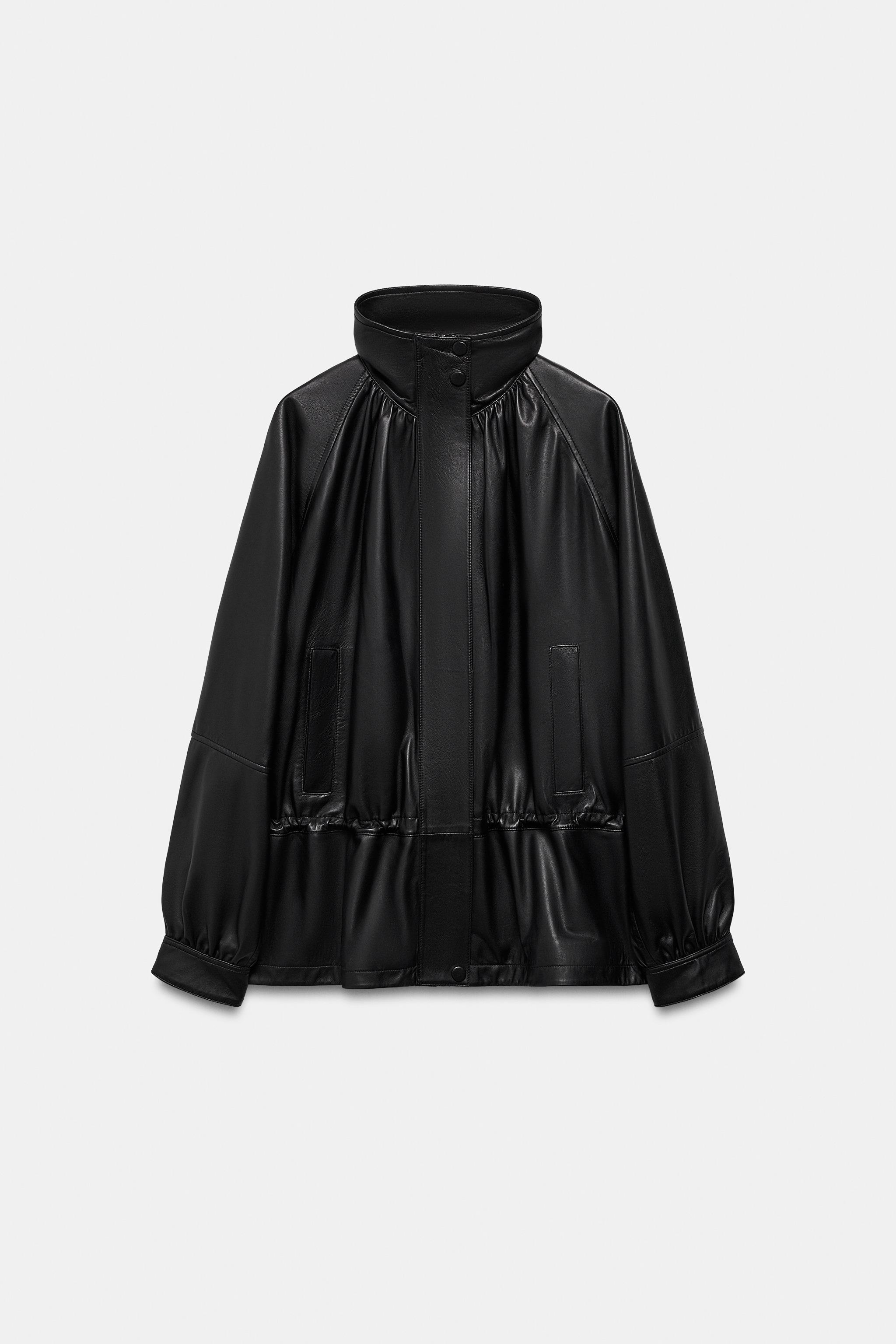 100% LEATHER JACKET ZW COLLECTION LIMITED EDITION - Black | ZARA