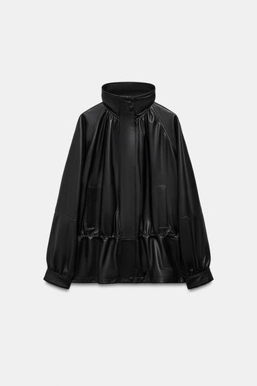 100% LEATHER JACKET ZW COLLECTION LIMITED EDITION - Black by Zara - Image 5