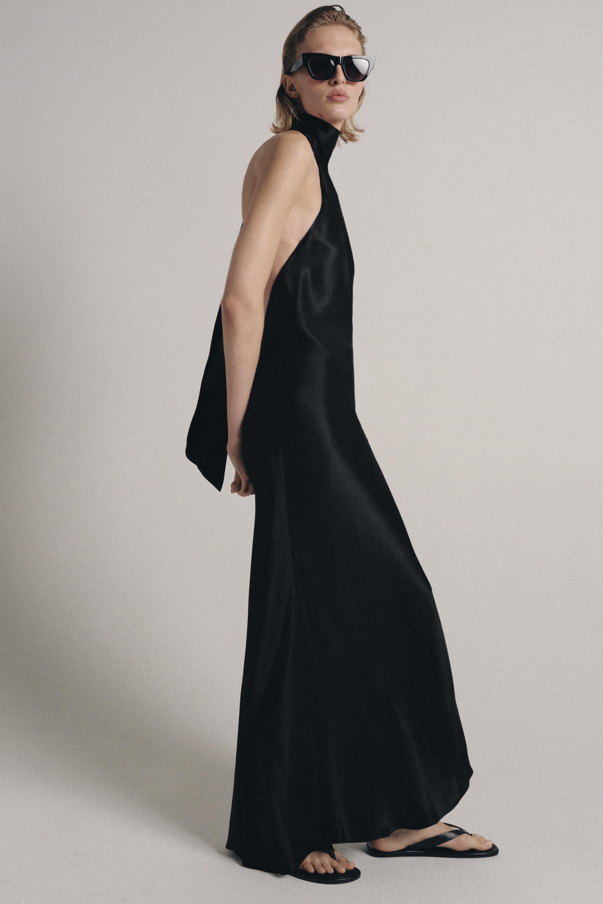 ZW COLLECTION SATEN HALTER ELBİSE - Görsel 9