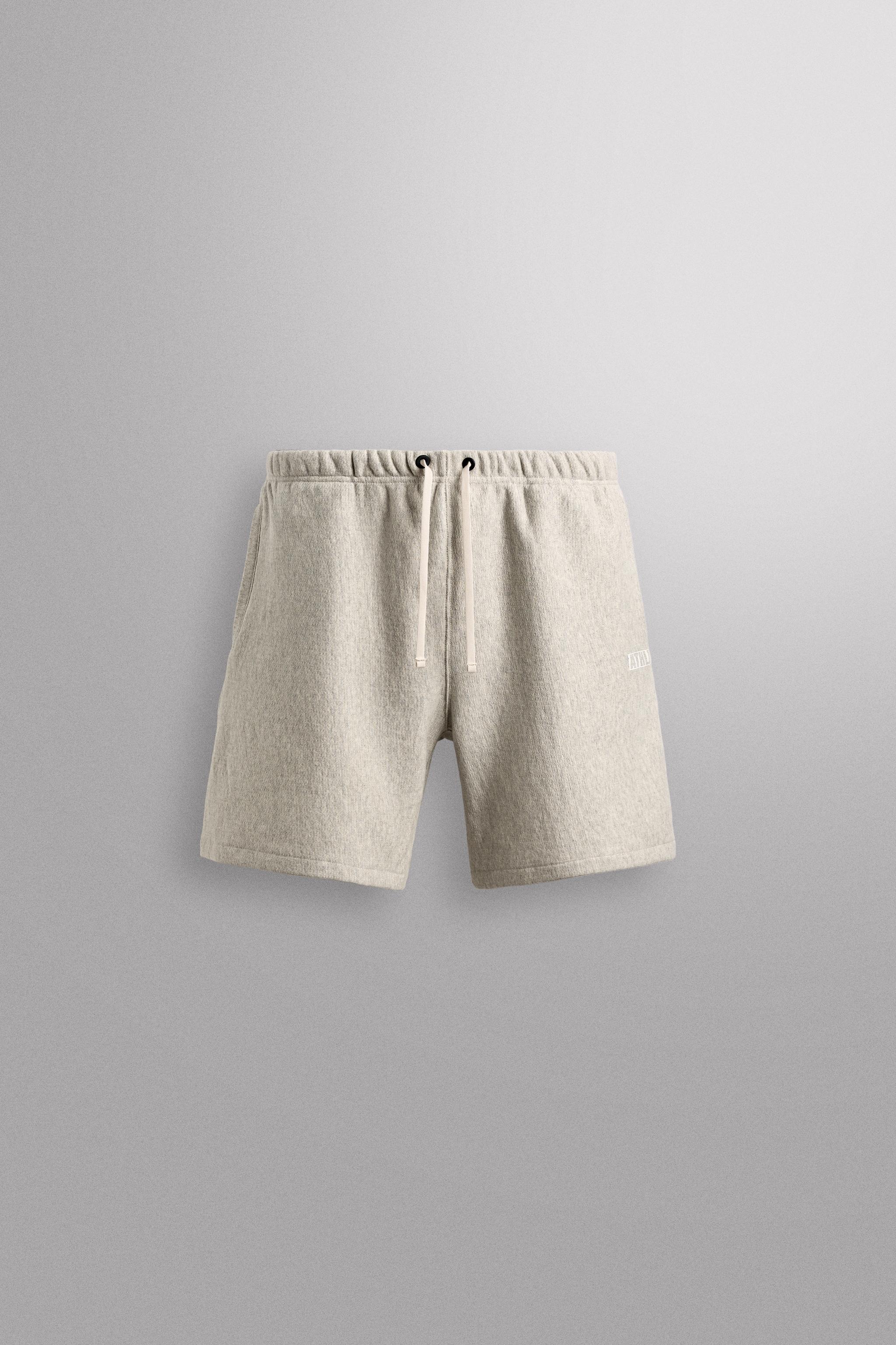 COTTON JOGGER BERMUDA SHORTS - Gray marl | ZARA United States