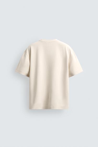 T-SHIRT RELAXED SOFT - Blanc cassé de Zara - Image 7