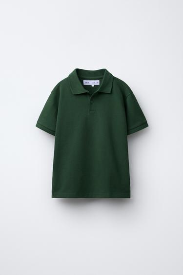 BASIC POLO SHIRT - Green by Zara