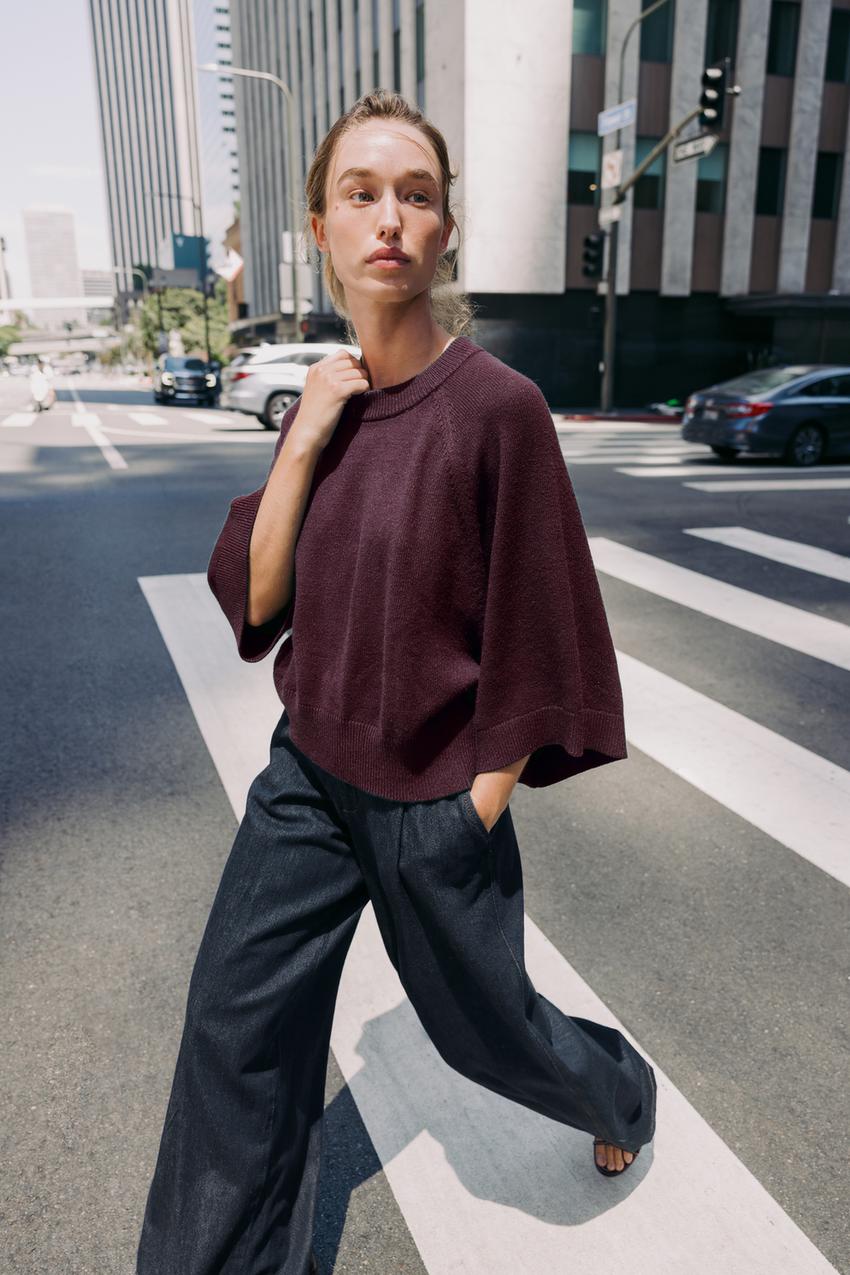 WIDE SLEEVE KNIT SWEATER