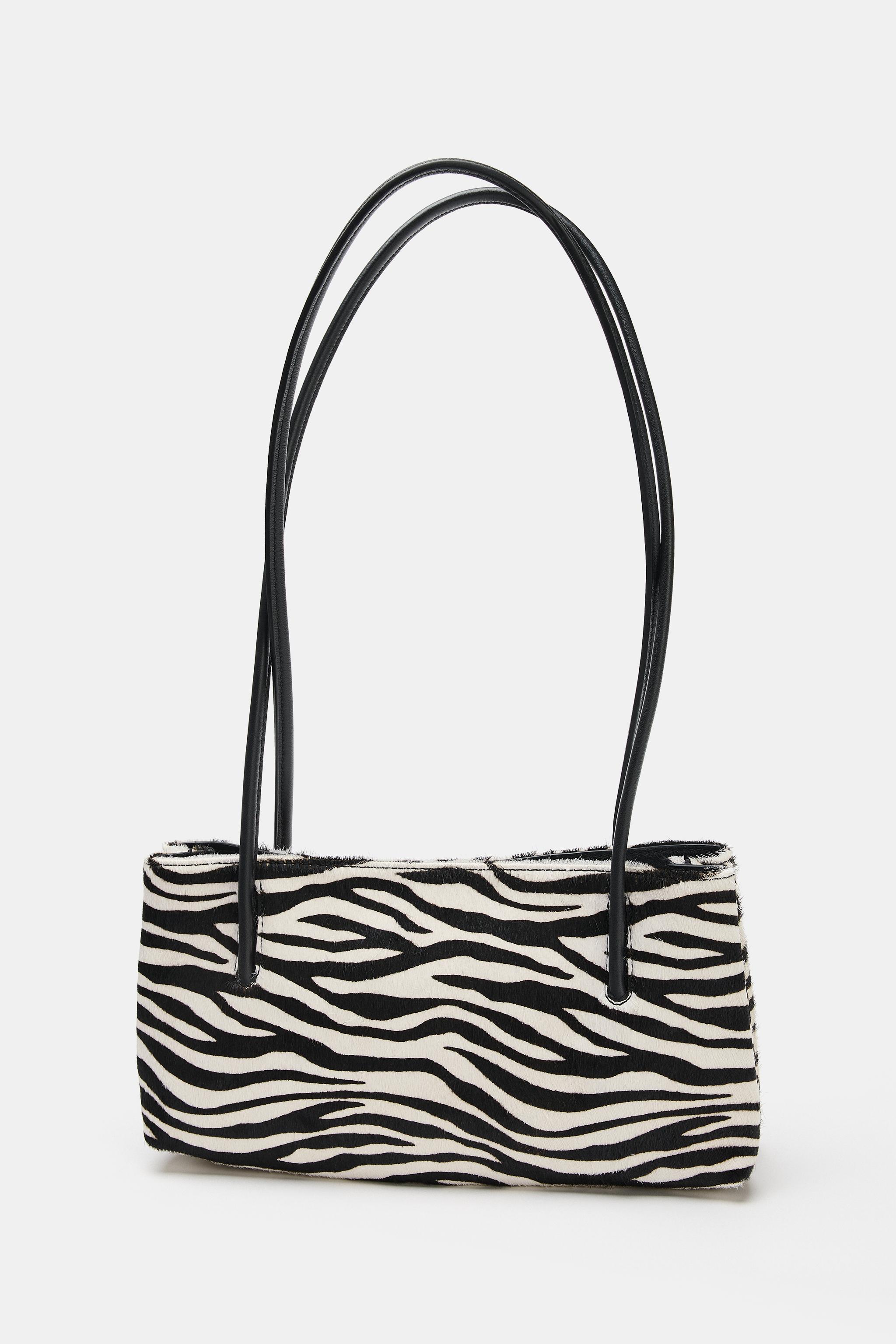ANIMAL PRINT LEATHER SHOULDER BAG