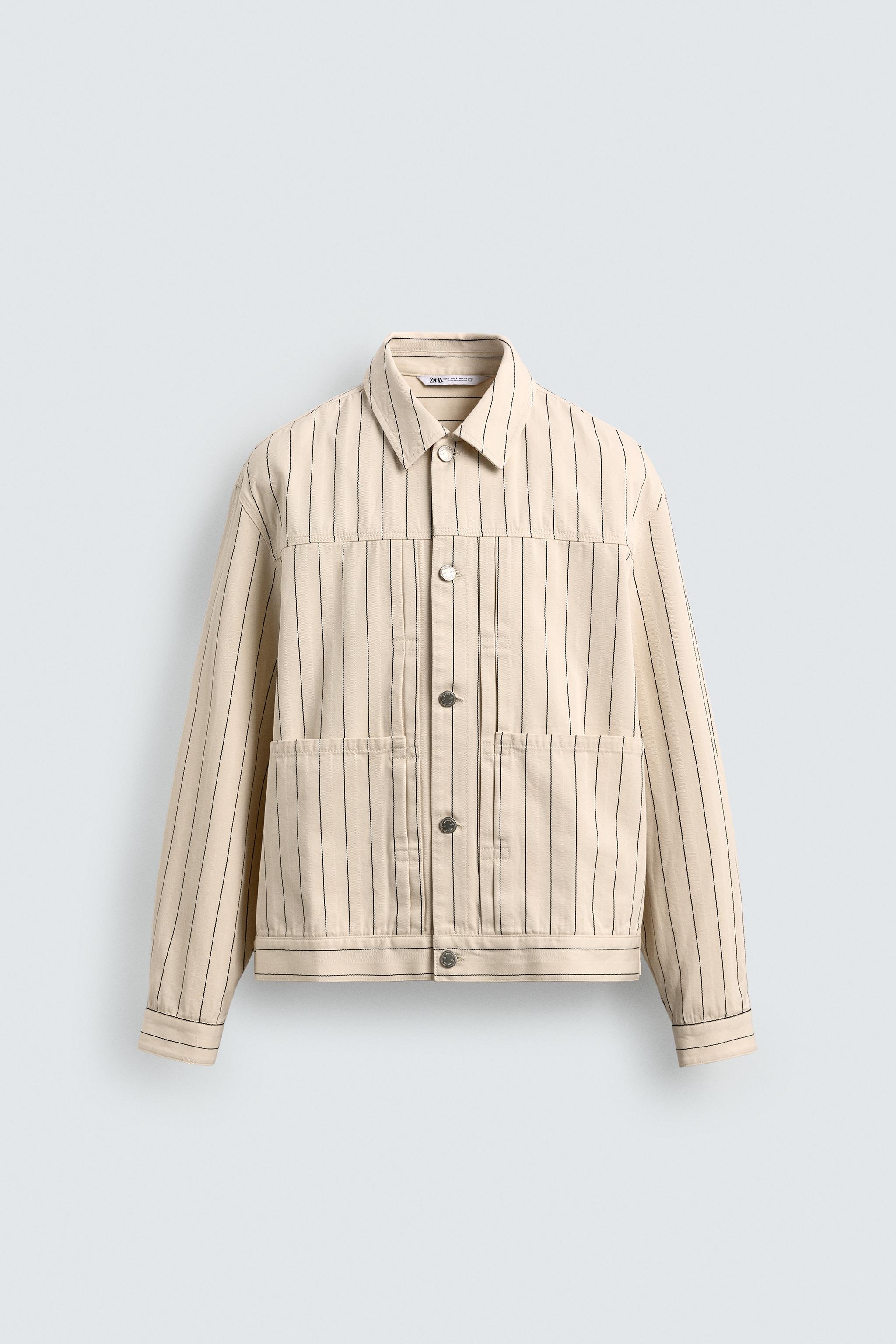 BLOUSON COUPE DÉCONTRACTÉE À RAYURES