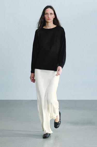 Zara WIDE-KNIT JUMPER - Black - Image 0