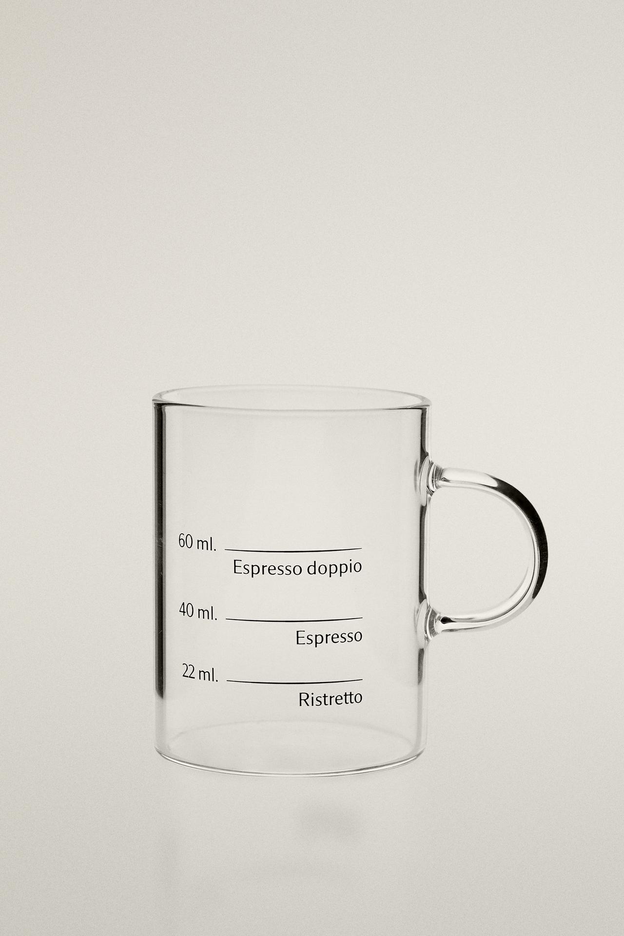 BOROSILICATE GLASS MUG WITH TRANSFER — Transparent