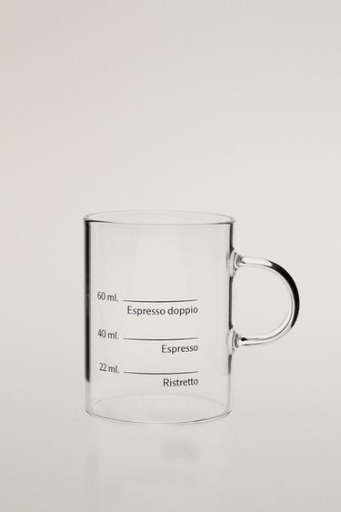 BOROSILICATE GLASS MUG WITH TRANSFER — Transparent 1