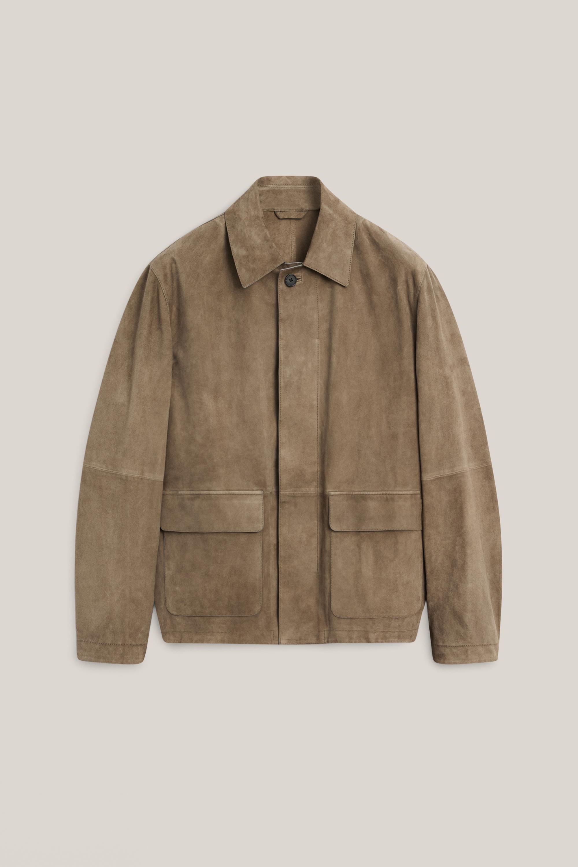 Suede leather overshirt with pockets - LIMITED EDITION