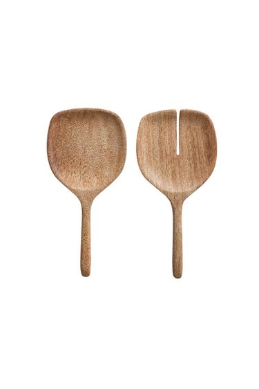 ENSEMBLE COUVERTS À SALADE EN BOIS DE MANGUIER - Beige clair de Zara