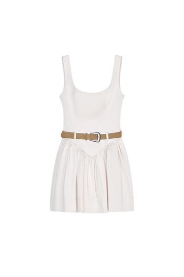 FITTED SHORT DRESS WITH BELT
