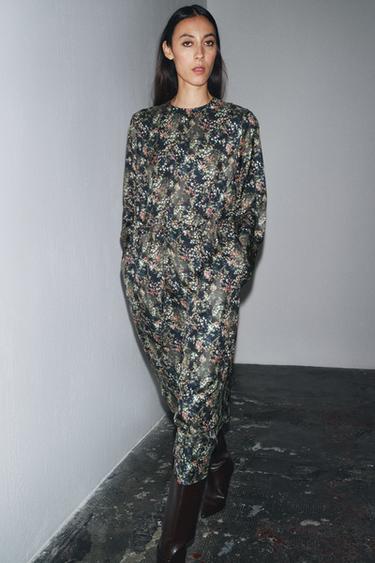 ПЛАТЬЕ С ЦВЕТОЧНЫМ ПРИНТОМ — ZW COLLECTION — Разноцветный от Zara